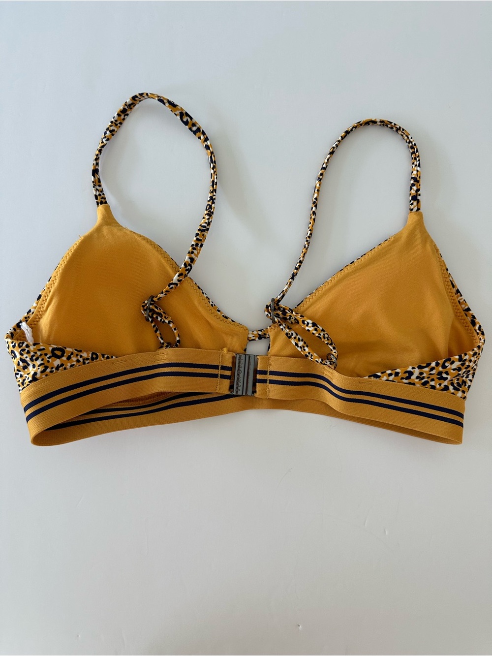Seafolly Women’s Yellow Black Leopard Bikini Swim TOP Size 10 Aus (US Small) - Picture 5 of 8